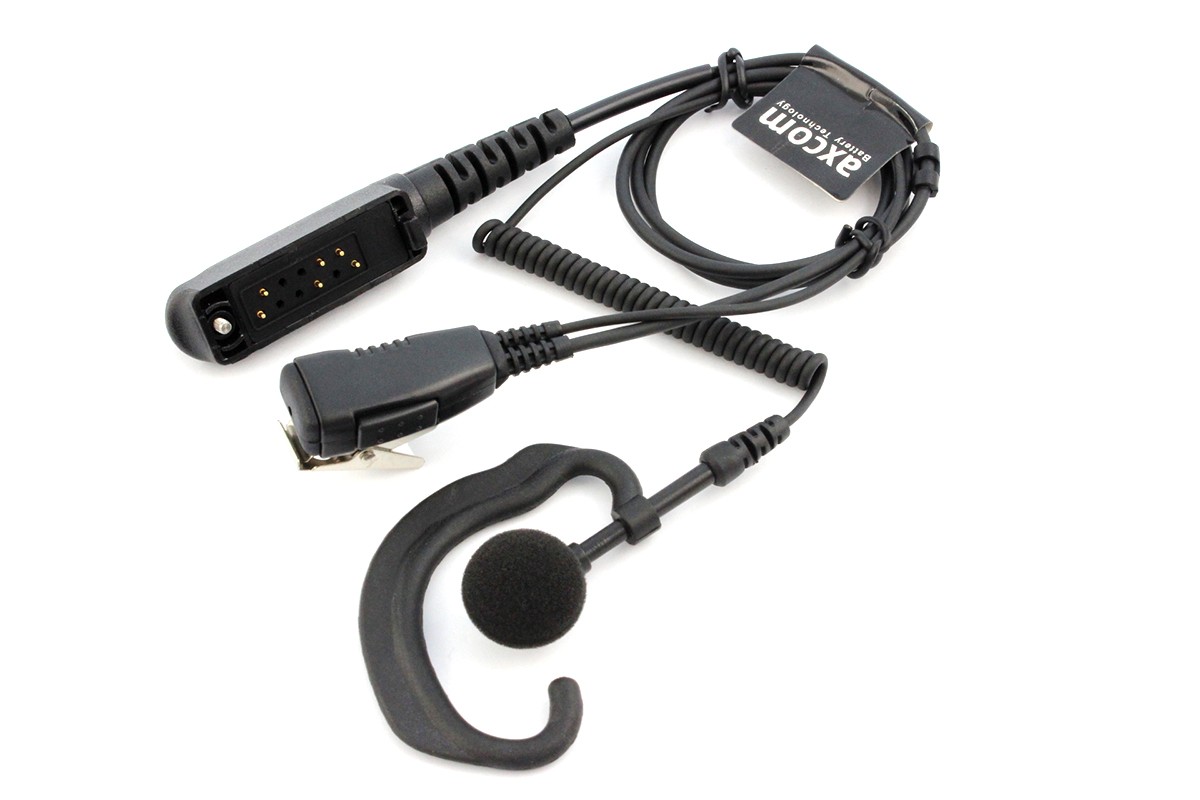 Flexible ear hook for Sepura STP8000, STP9000 with micro and ptt