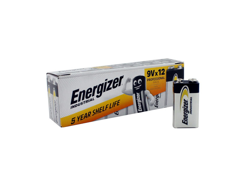 12 pcs. Energizer Batteries, 9V Block, 6LR61, battery