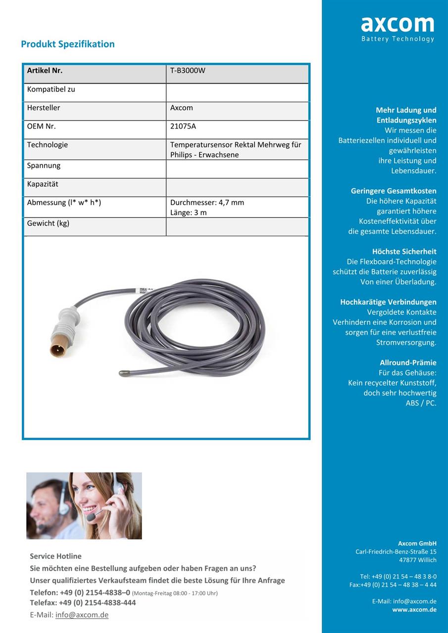 Datasheet T-B3000W