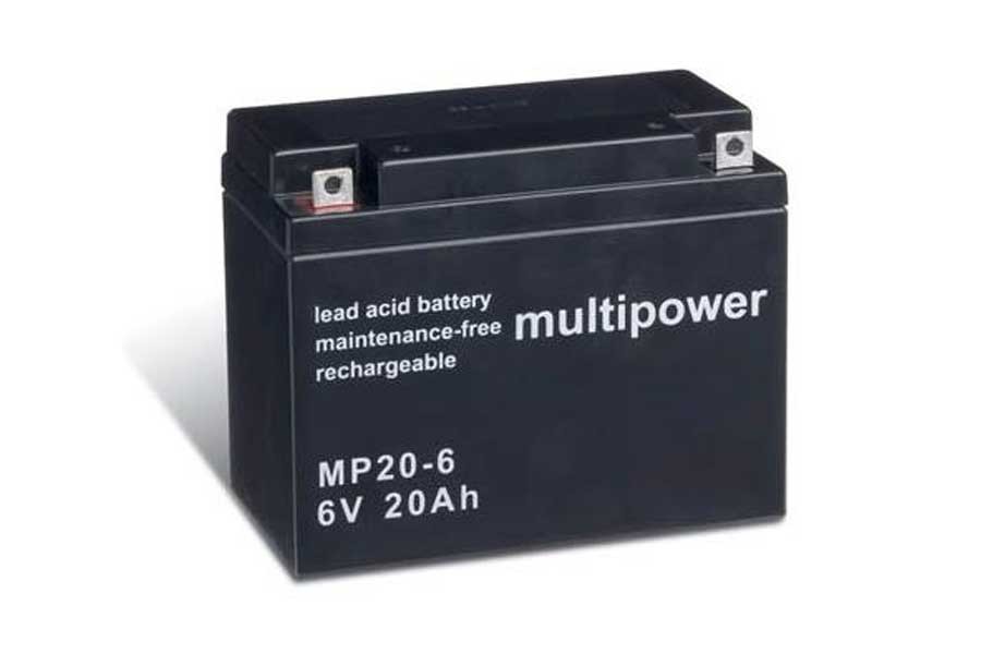 Lead battery (INCL.MTZ) MULTIPOWER MP20-6 - 6V/20Ah Lead battery (INCL.MTZ) MULTIPOWER MP20-6 - 6V/20Ah