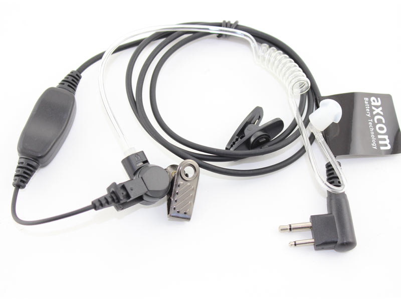 Sound tube Headset 1 cable Solution for Motorola GP300, CP040, DP1400 - double jack plug