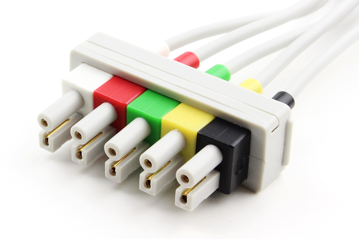 ECG 5 lead wire with IEC Clip for Philips (like M1633A)