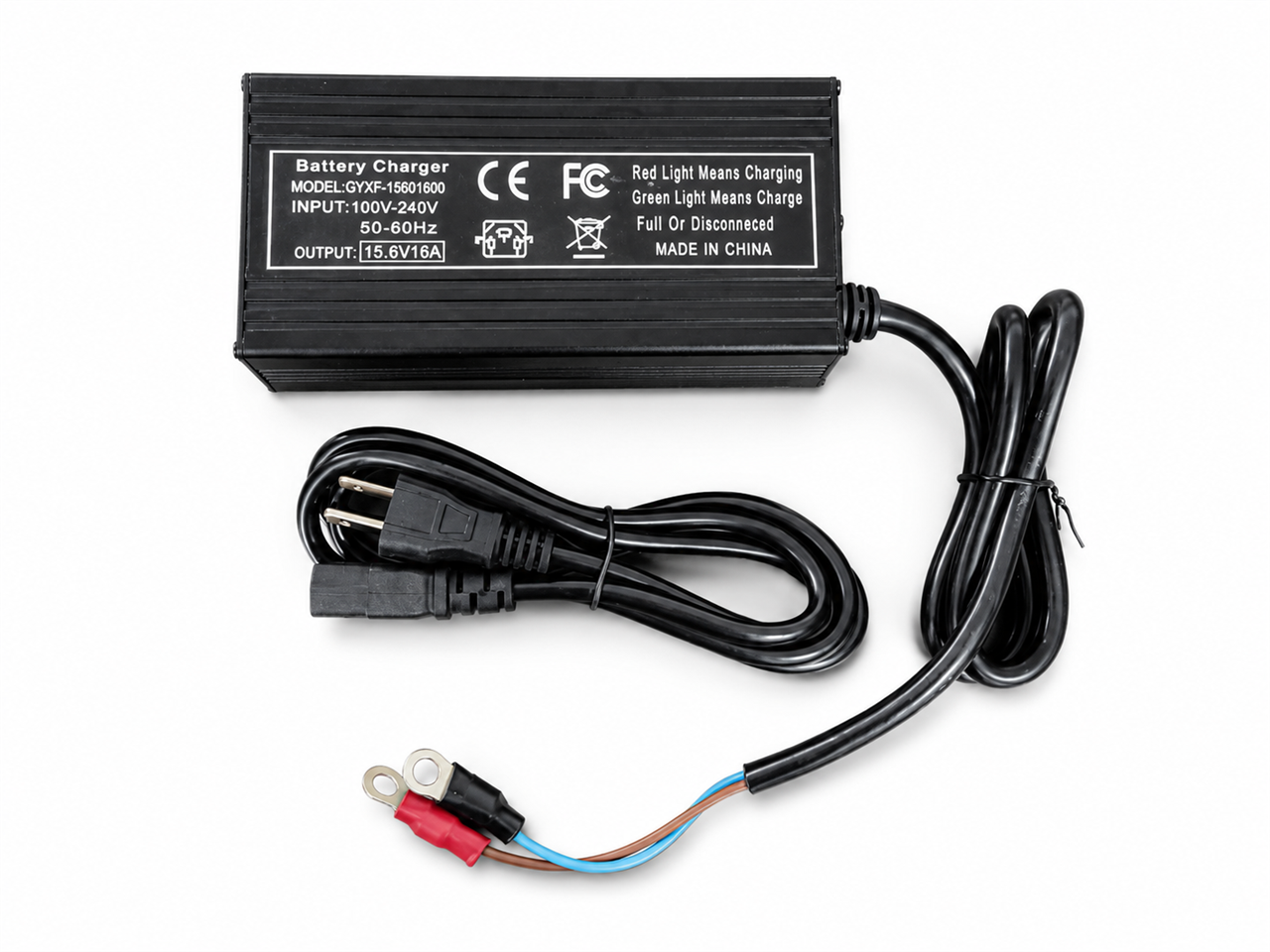 Charger for 12V sodium-ion batteries (Na+) with M8 terminals 15.6V 16A