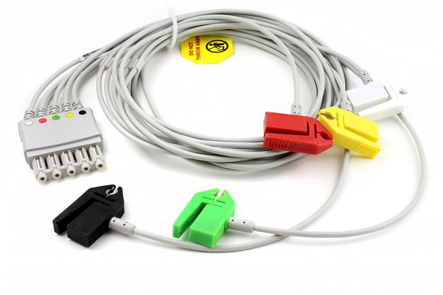 5 lead ECG sensor with IEC Clip, like Philips M1971A 5 lead ECG sensor with IEC Clip, like Philips M1971A