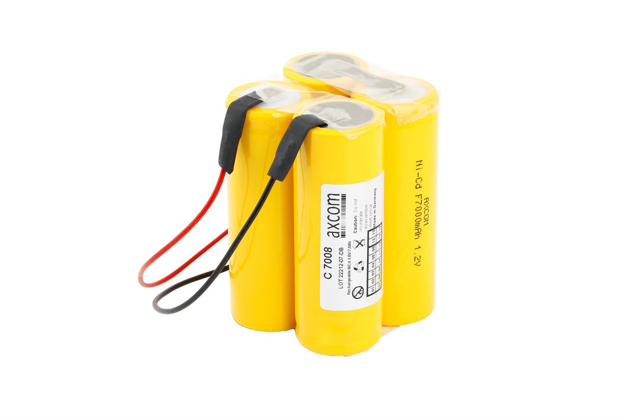 Axcom NiCd replacement battery for Ceag Handscheinwerfer S5.3LN/W276/W286