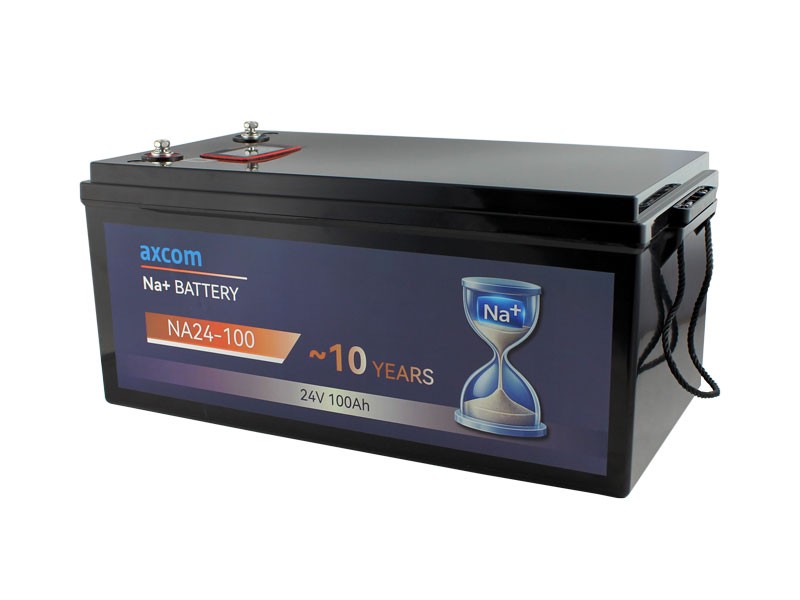 Axcom sodium ion battery 24V 100Ah with M8 contacts