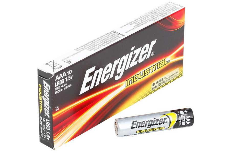 10 Stk. Energizer batteries, AAA, Micro, LR03, Industrial, Alkaline 10 Stk. Energizer batteries, AAA, Micro, LR03, Industrial, Alkaline
