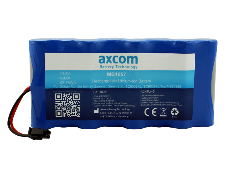 Battery for Drager Infinity Gamma, Delta, SC6002XL, SC6802XL Battery for Drager Infinity Gamma, Delta, SC6002XL, SC6802XL