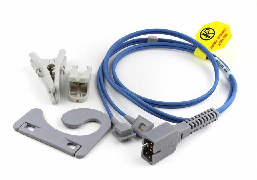 SpO2 ear sensor for adults, Nellcor connector