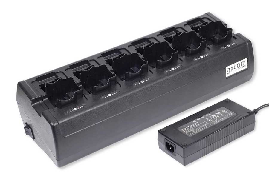 6+6-Stationen Ladegerät inkl. Adapter für Motorola GP360, DP3441 6+6-Stationen Ladegerät inkl. Adapter für Motorola GP360, DP3441