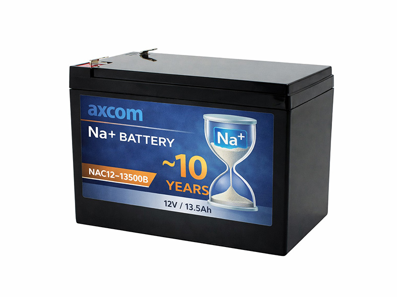 Sodium ion battery 12V 13.5Ah with 6.3mm plug contacts Sodium ion battery 12V 13.5Ah with 6.3mm plug contacts