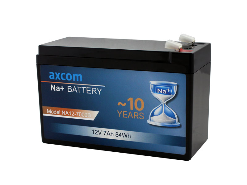 Sodium ion battery 12V 7Ah with 6.3mm plug contacts