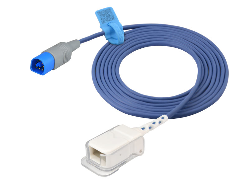 LNCS SpO2 dual-key extension cable for Philips Masimo to Nellcor connector, 2.4m