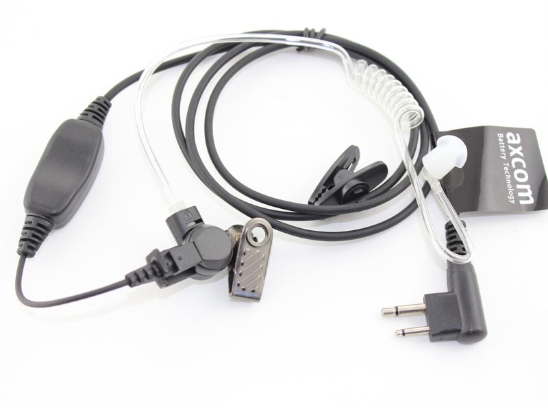 Sound tube Headset 1 cable Solution for Motorola GP300, CP040, DP1400 - double jack plug