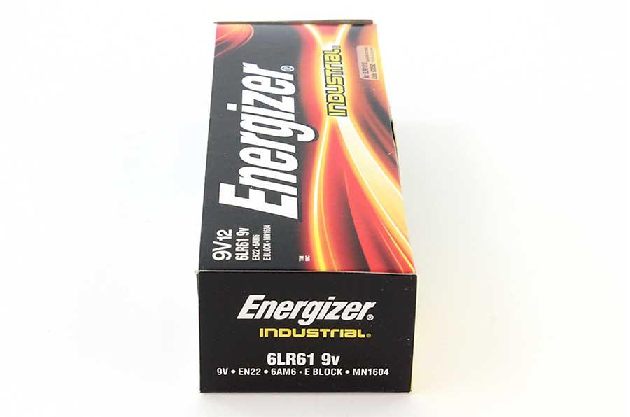 12 pcs. Energizer Batteries, 9V Block, 6LR61, battery