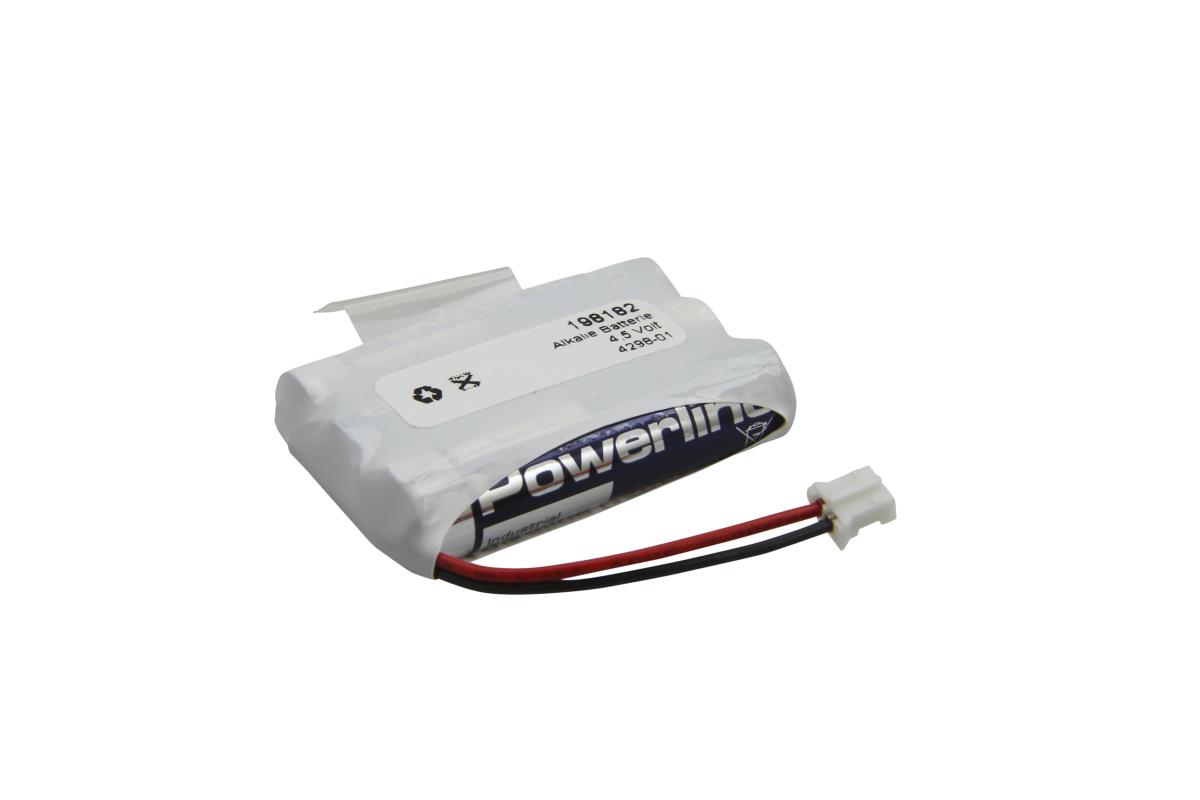 Battery pack for Safe-O-Tronic locking system 4.5V / 3 x LR03 with 5cm cable plug, shrink-wrapped