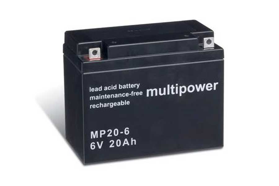 Lead battery (INCL.MTZ) MULTIPOWER MP20-6 - 6V/20Ah