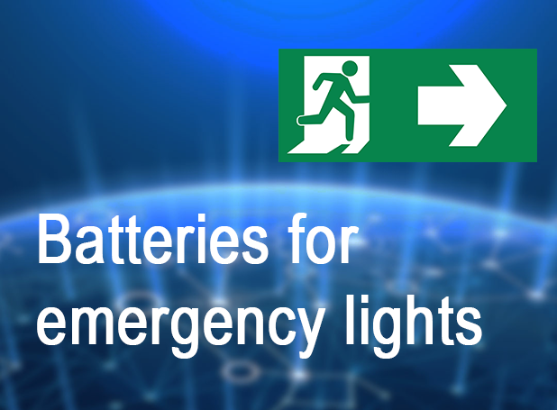 Batteries for emergeny lights