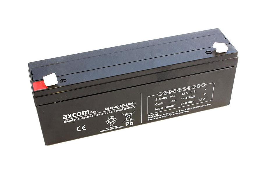 Lead battery Axcom AB12-4D - 12V/4Ah 4,75mm plug contacts