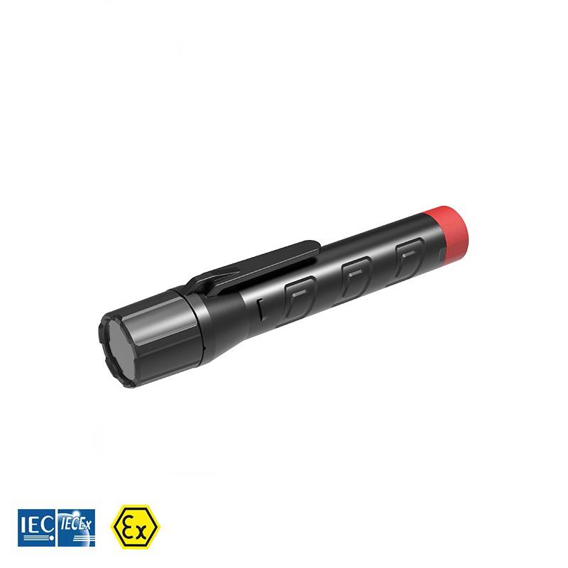 Explosion proof LED torch, battery-operated, ATEX, 8h run time