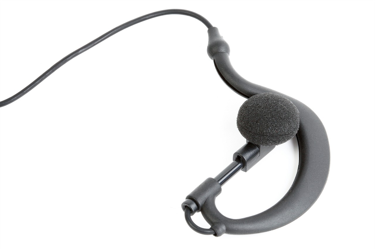 Ohrhörer mit Gummibügel - 3,5mm Klinkenstecker mit Schraubgewinde Ohrhörer mit Gummibügel - 3,5mm Klinkenstecker mit Schraubgewinde