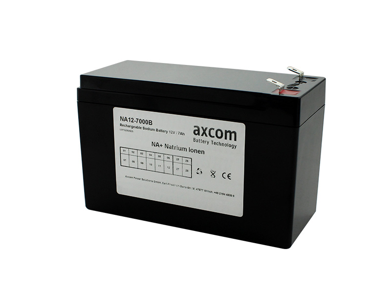 Sodium ion battery 12V 7Ah with 6.3mm plug contacts