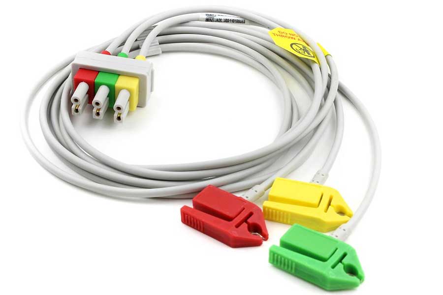 3 lead ECG sensor with IEC clip, like Philips M1613A 3 lead ECG sensor with IEC clip, like Philips M1613A