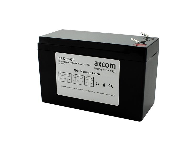 Sodium ion battery 12V 7Ah with 6.3mm plug contacts Sodium ion battery 12V 7Ah with 6.3mm plug contacts