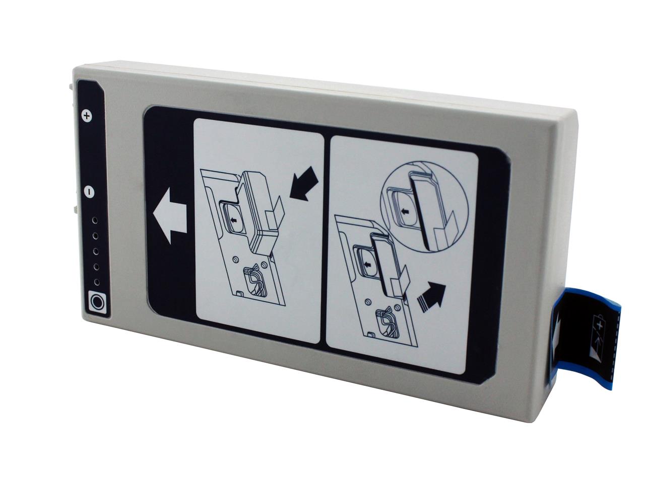 Battery for Philips Efficia DFM100 Defibrillator, backside