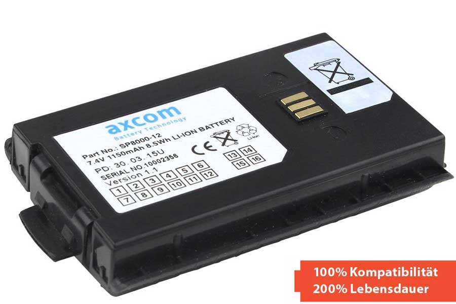 Li-ion battery for Sepura STP8000, STP9000, SC20, SC21 with 7.4V 1.2Ah