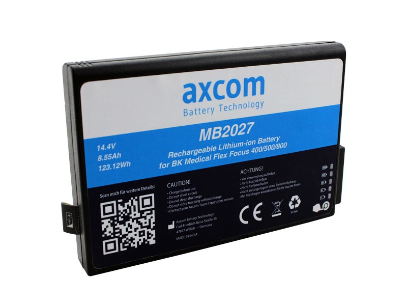 Li-Ion battery for BK Medical Flex Focus 400/500/800 - 14,4V/8,55Ah (UA1225) Li-Ion battery for BK Medical Flex Focus 400/500/800 - 14,4V/8,55Ah (UA1225)
