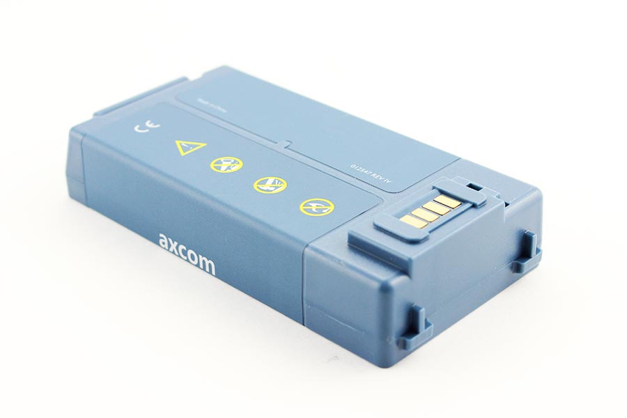 Battery for Philips Heartstart HS1, FRx Defibrillator, backside