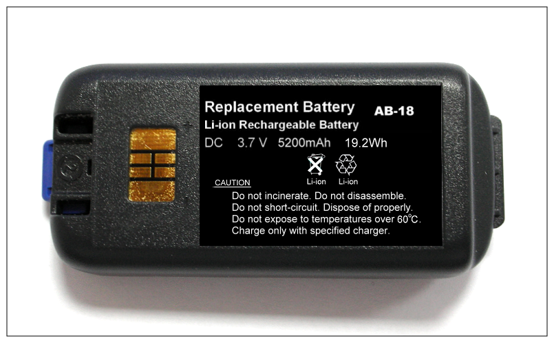Li-Ion battery for Intermec CK3, CK65 3,7V 5,2Ah Li-Ion battery for Intermec CK3, CK65 3,7V 5,2Ah
